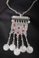 Image for Kusvaa Kpn153 Turkish Multi Stone Coin Necklace Closeup