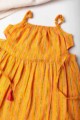 Image for Kusvaa Mbe11 Ambekia Cotton Girls Strap Frock Closeup