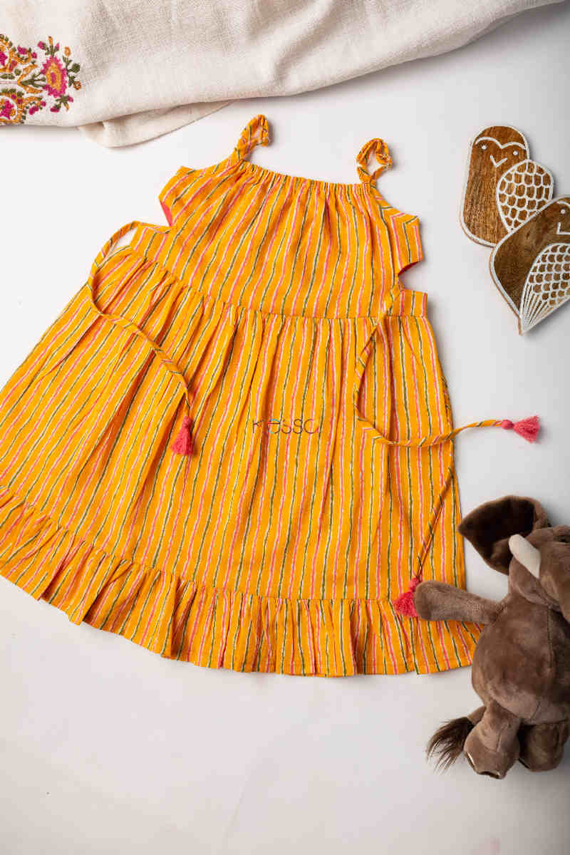 Image for Kusvaa Mbe11 Ambekia Cotton Girls Strap Frock Featured