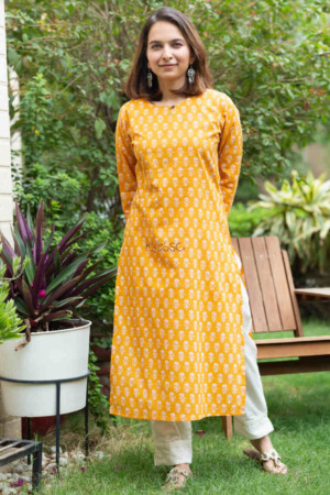 Image for Kusvaa Taf81 Vanhi Cotton Straight Fit Kurta Featured