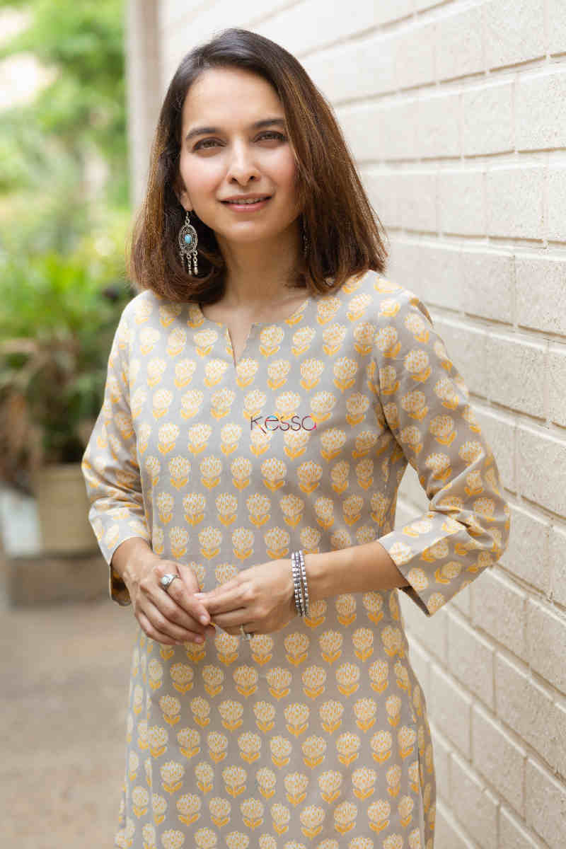 Image for Kusvaa Taf82 Araya Cotton Straight Fit Kurta Top