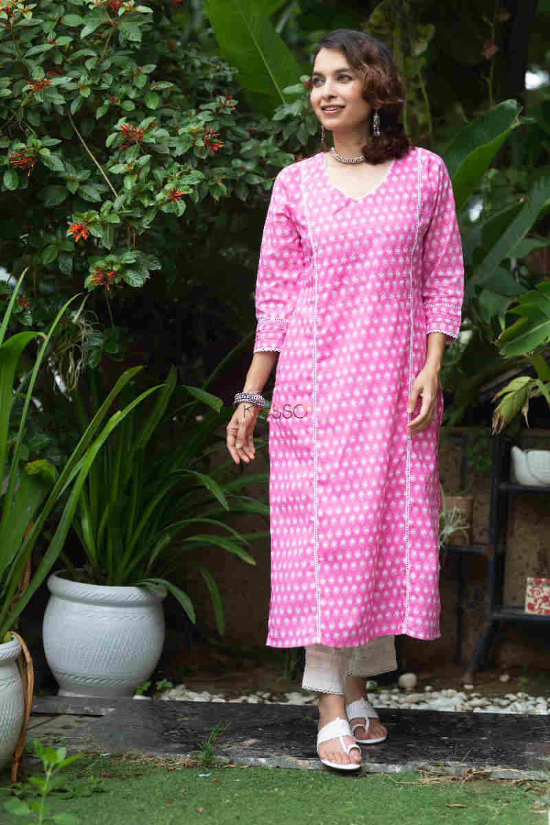 Image for Kusvaa Vcr123 Oishi Cotton Straight Wear Kurta 1 Front