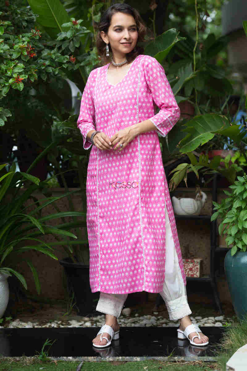 Image for Kusvaa Vcr123 Oishi Cotton Straight Wear Kurta 1 Look