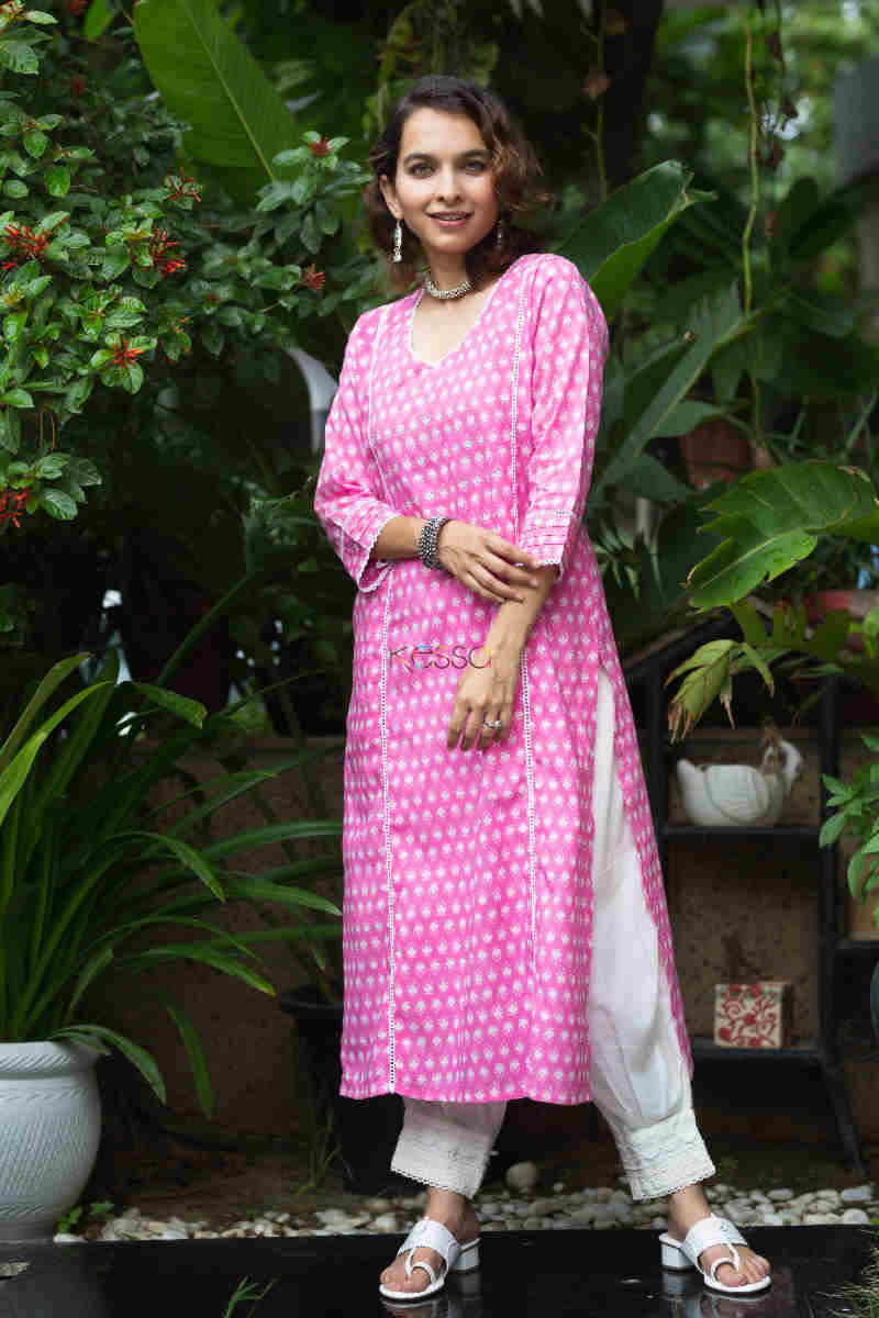 Image for Kusvaa Vcr123 Oishi Cotton Straight Wear Kurta 1 Sleeve
