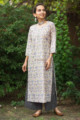 Image for Kusvaa Vcr124 Anokhi Cotton Straight Fit Kurta 1 Front