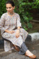 Image for Kusvaa Vcr124 Anokhi Cotton Straight Fit Kurta 1 Sitting