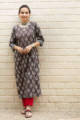 Image for Kusvaa Vcr126 Virika Cotton Straight Fit Kurta Front