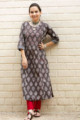 Image for Kusvaa Vcr126 Virika Cotton Straight Fit Kurta Look