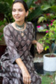 Image for Kusvaa Vcr126 Virika Cotton Straight Fit Kurta Sitting