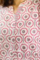Image for Kusvaa Wsr286 Annavi Block Print Kurta Pant Set 1 Neck