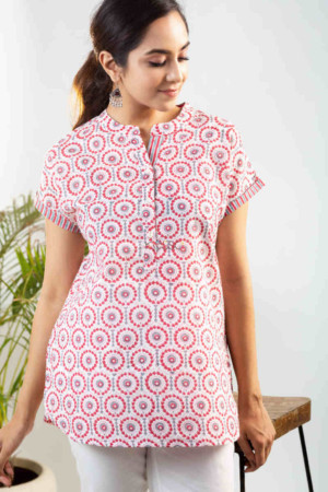 Image for Kusvaa Wsr287 Aaoka Block Print Shirt Featured