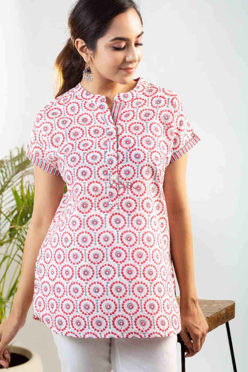 Image for Kusvaa Wsr287 Aaoka Block Print Shirt Featured