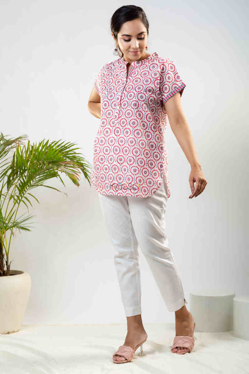 Image for Kusvaa Wsr287 Aaoka Block Print Shirt Look