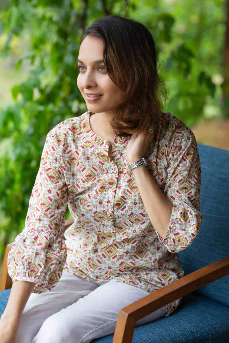 Image for Kusvaa Wsr297 Venya Block Print Shirt Featured
