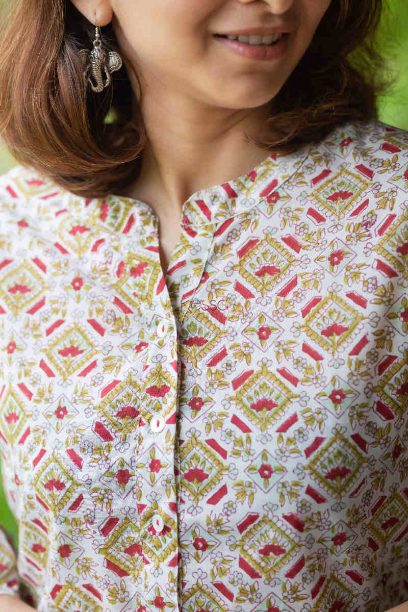 Image for Kusvaa Wsr297 Venya Block Print Shirt Neck