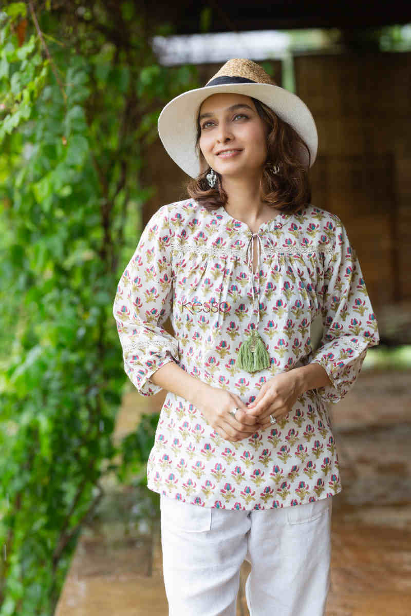 Image for Kusvaa Wsr298 Soma Block Print Short Top Featured