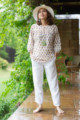 Image for Kusvaa Wsr298 Soma Block Print Short Top Front