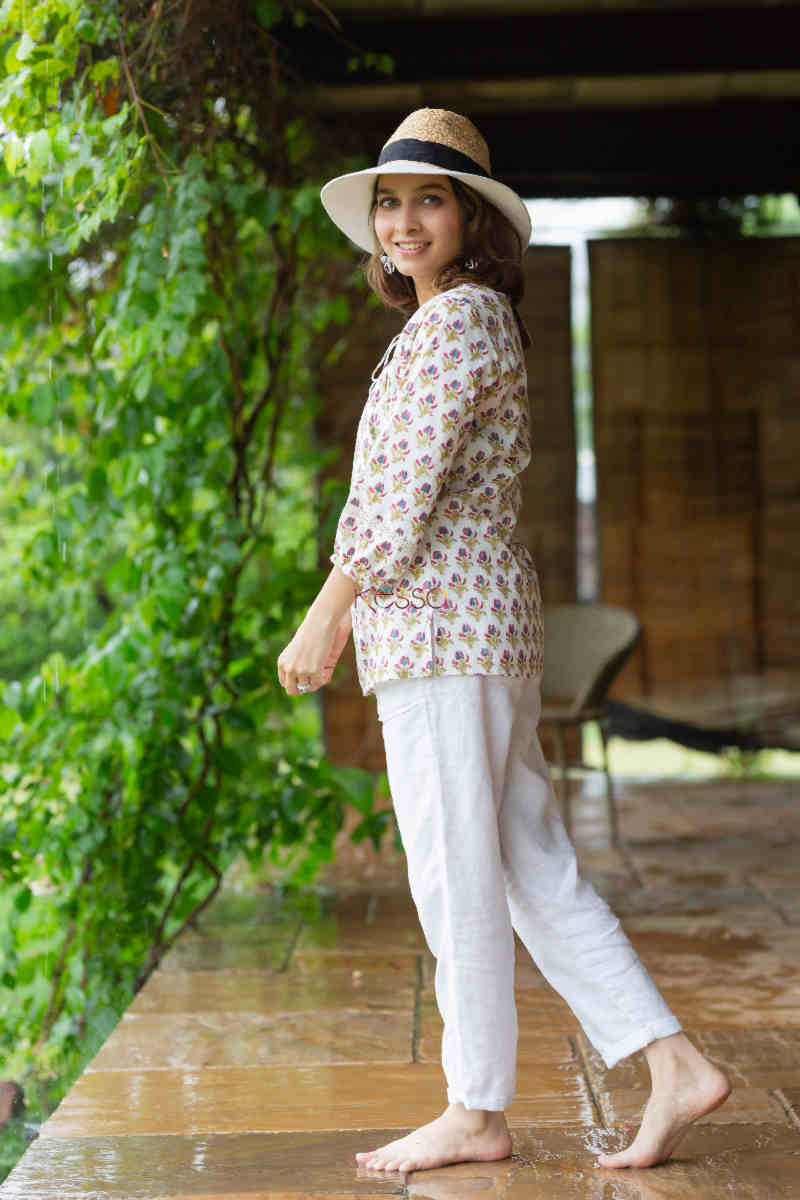 Image for Kusvaa Wsr298 Soma Block Print Short Top Side