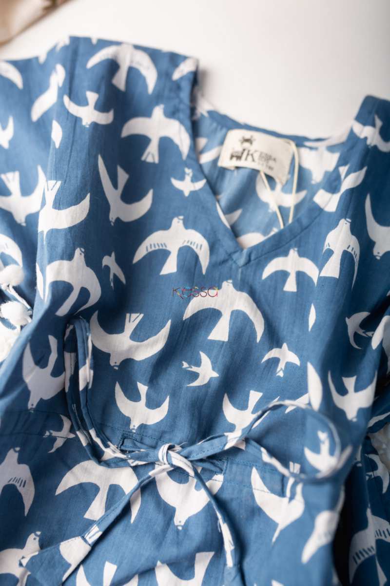 Image for Kusvaa Aj50 Aditi Cotton Girls Kaftan Closeup