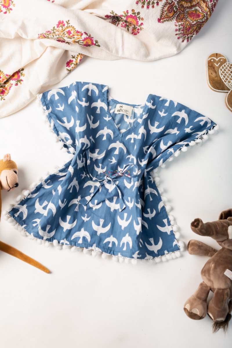 Image for Kusvaa Aj50 Aditi Cotton Girls Kaftan Front