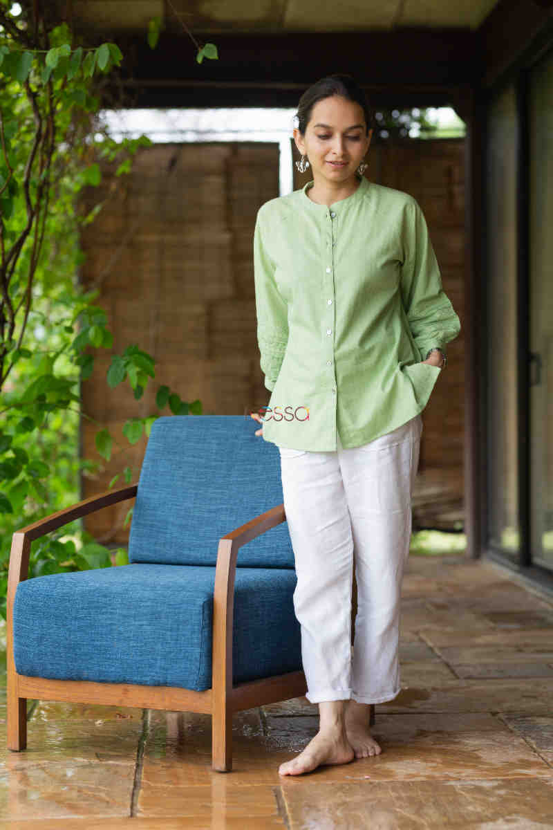 Image for Kusvaa Avdaf166 Usra Dobby Collar Neck Kurti Look