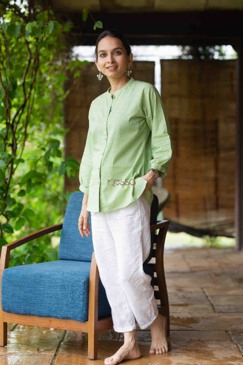 Image for Kusvaa Avdaf166 Usra Dobby Collar Neck Kurti Side