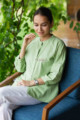 Image for Kusvaa Avdaf166 Usra Dobby Collar Neck Kurti Sitting