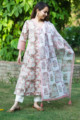 Image for Kusvaa Avdaf171 Sarva Cotton Kurta With Kota Doria Dupatta Look 1