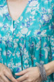 Image for Kusvaa Bpr08 Ambika Block Print Short Kurti 1 Neck