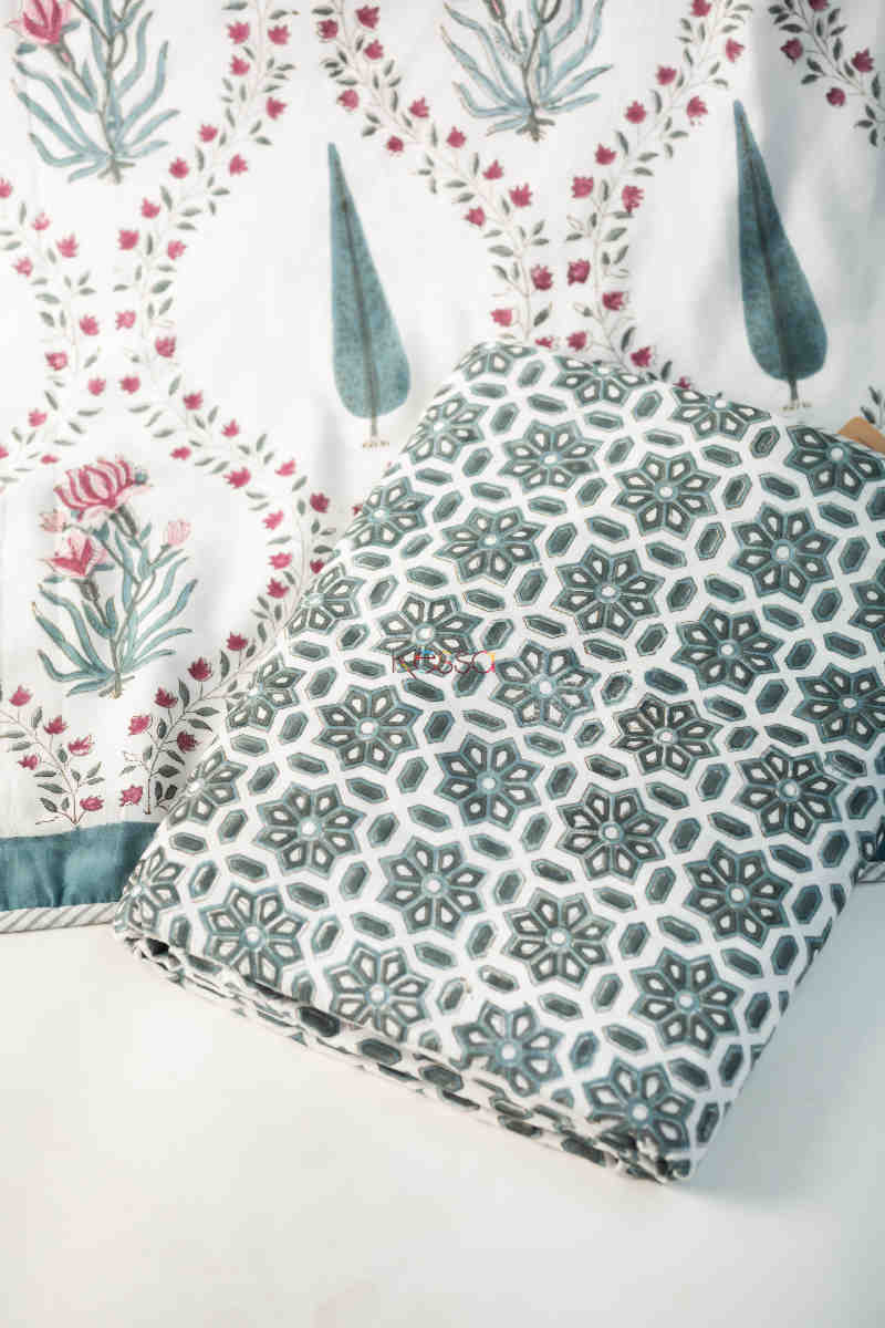 Image for Kusvaa Kad61 Corduroy Grey Single Pair Dohar Back