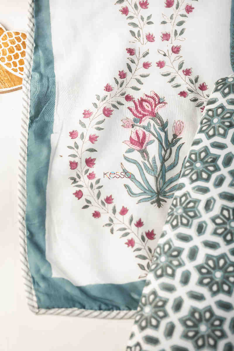 Image for Kusvaa Kad61 Corduroy Grey Single Pair Dohar Closeup