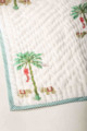Image for Kusvaa Kaq210 Chestnut Rose Baby Quilts With Hand Block Print Closeup