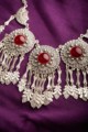 Image for Kusvaa Kpn157 Turkish Multi Green Stone Drop Necklace Closeup