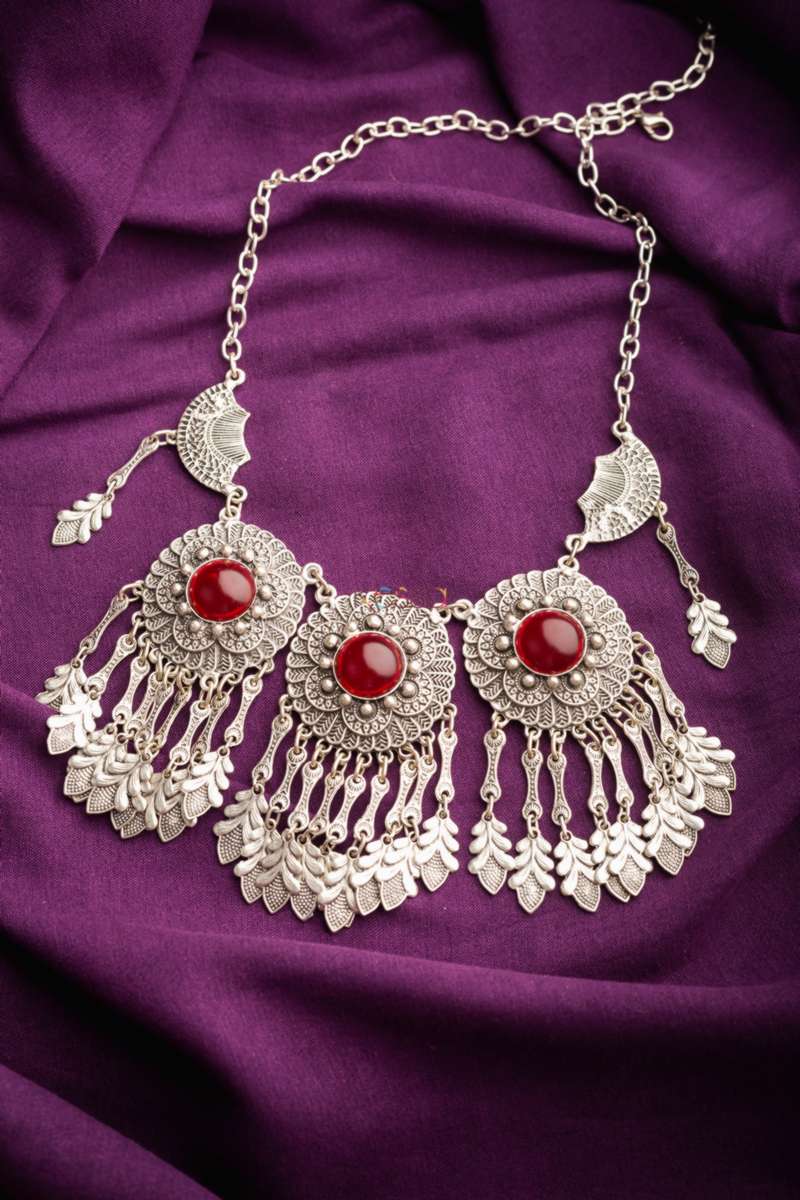 Image for Kusvaa Kpn157 Turkish Multi Green Stone Drop Necklace Featured