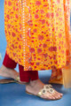 Image for Kusvaa Kuoj178 Braahmi Block Print Kurta With Mulmul Dupatta Bottom 2
