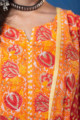 Image for Kusvaa Kuoj178 Braahmi Block Print Kurta With Mulmul Dupatta Neck 2