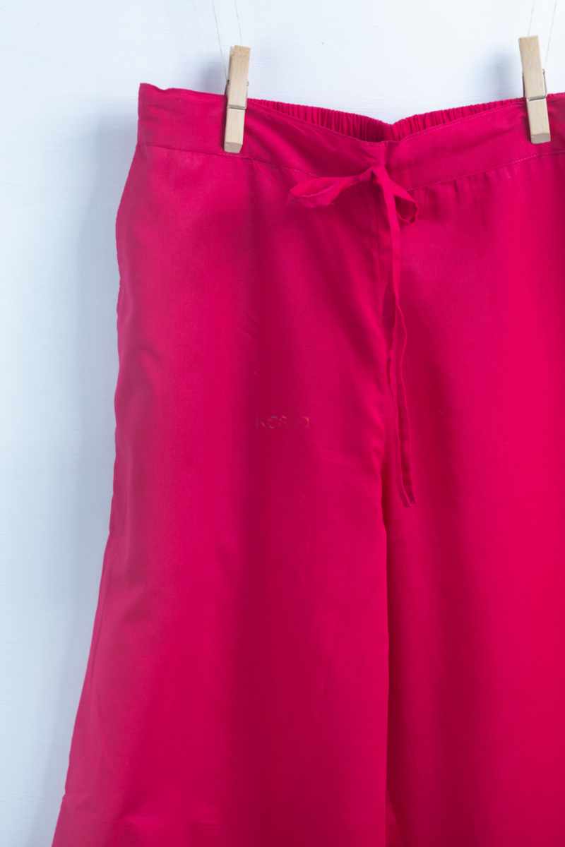 Image for Kusvaa Sap15 Siara Cotton Gotta Palazzo Amaranth Closeup