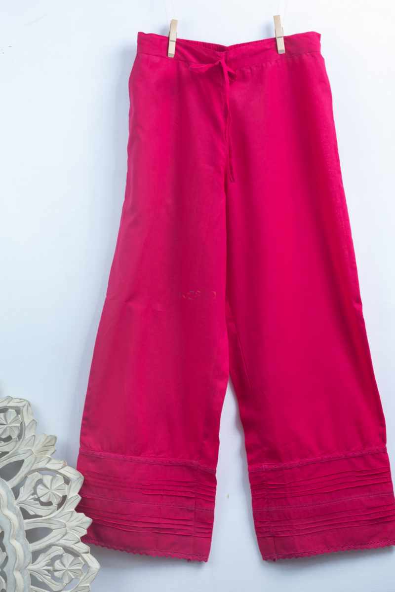 Image for Kusvaa Sap15 Siara Cotton Gotta Palazzo Amaranth Side