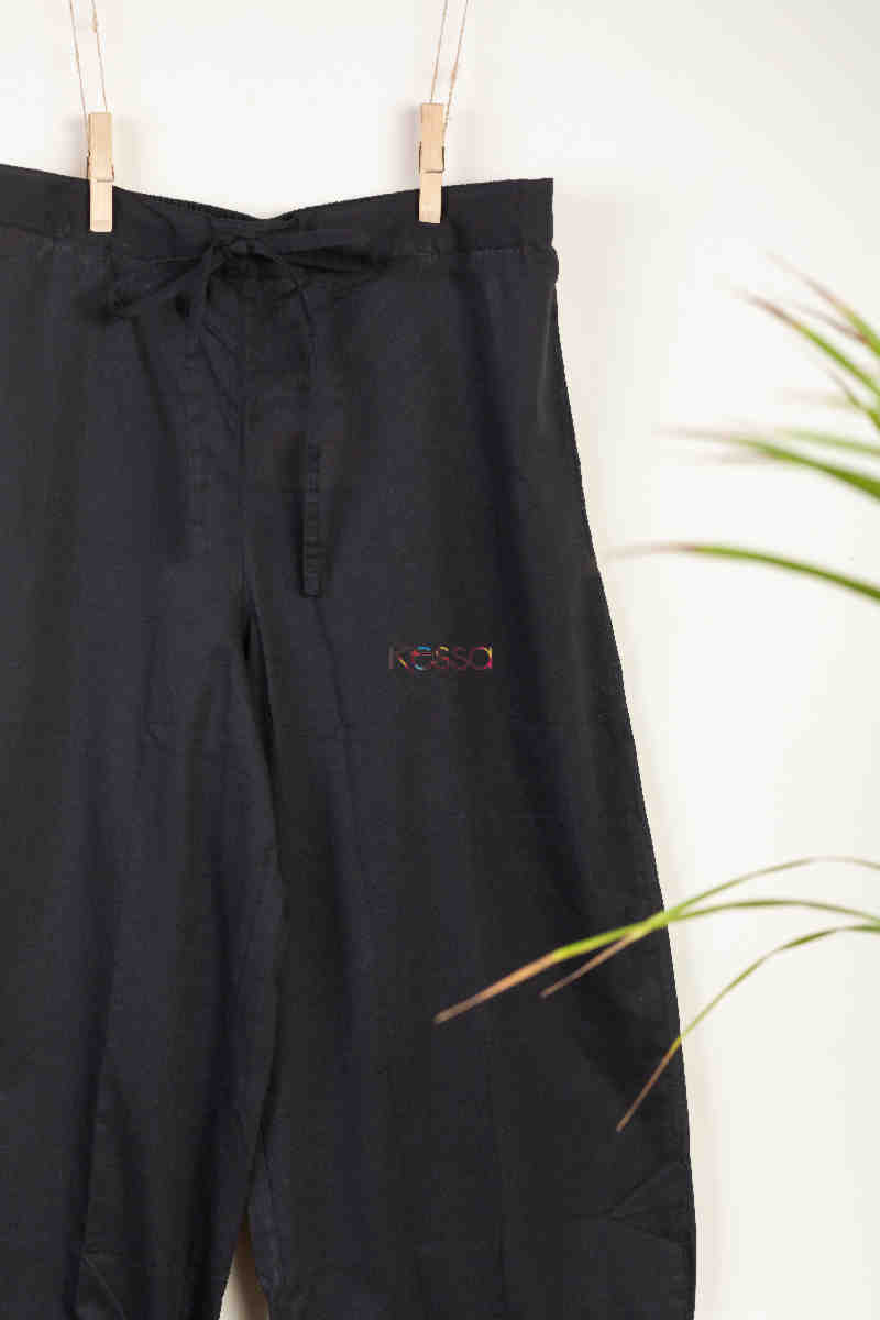Image for Kusvaa Sap15 Siara Cotton Gotta Palazzo Black Look