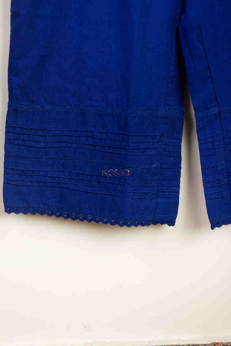 Image for Kusvaa Sap15 Siara Cotton Gotta Palazzo Blue Closeup