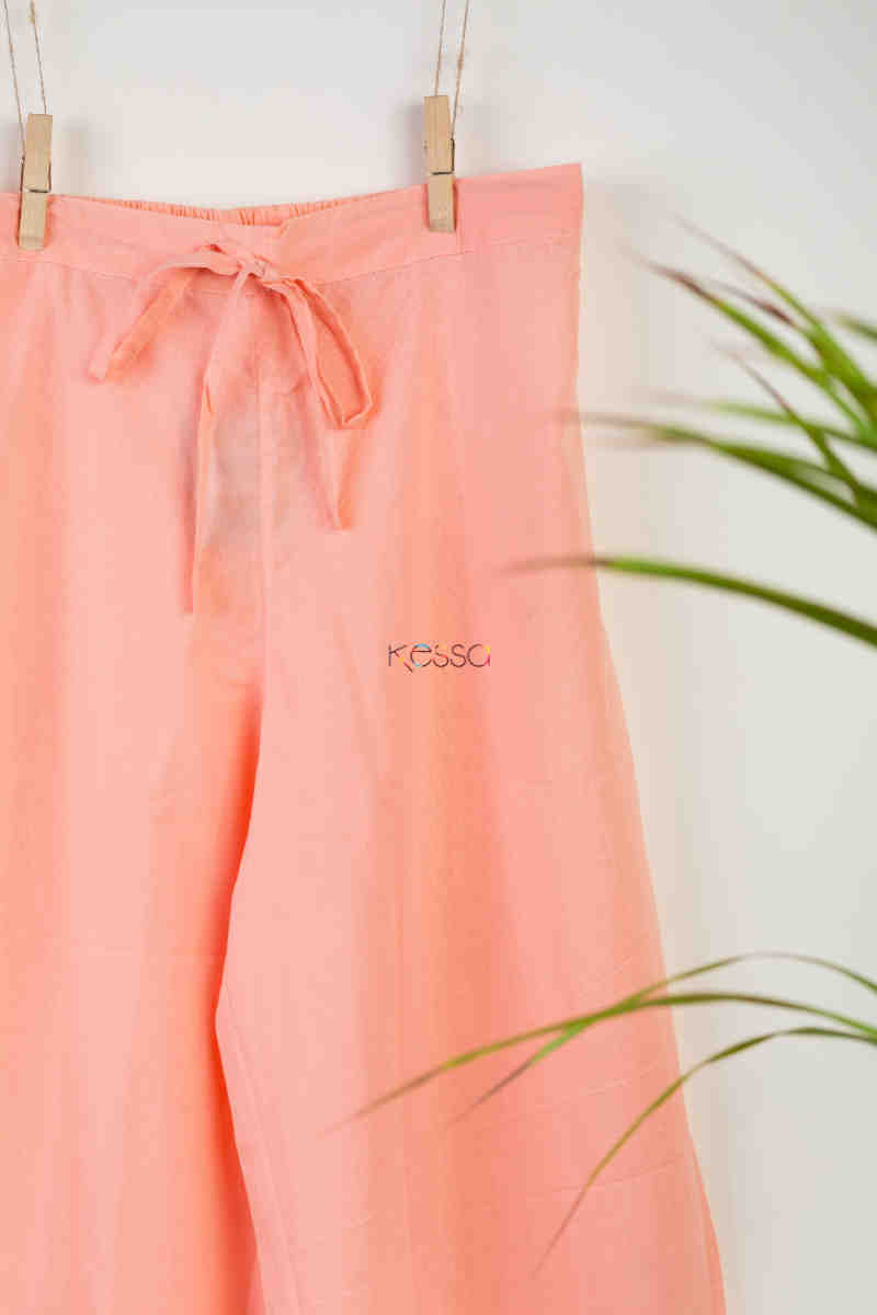 Image for Kusvaa Sap15 Siara Cotton Gotta Palazzo Peach Look