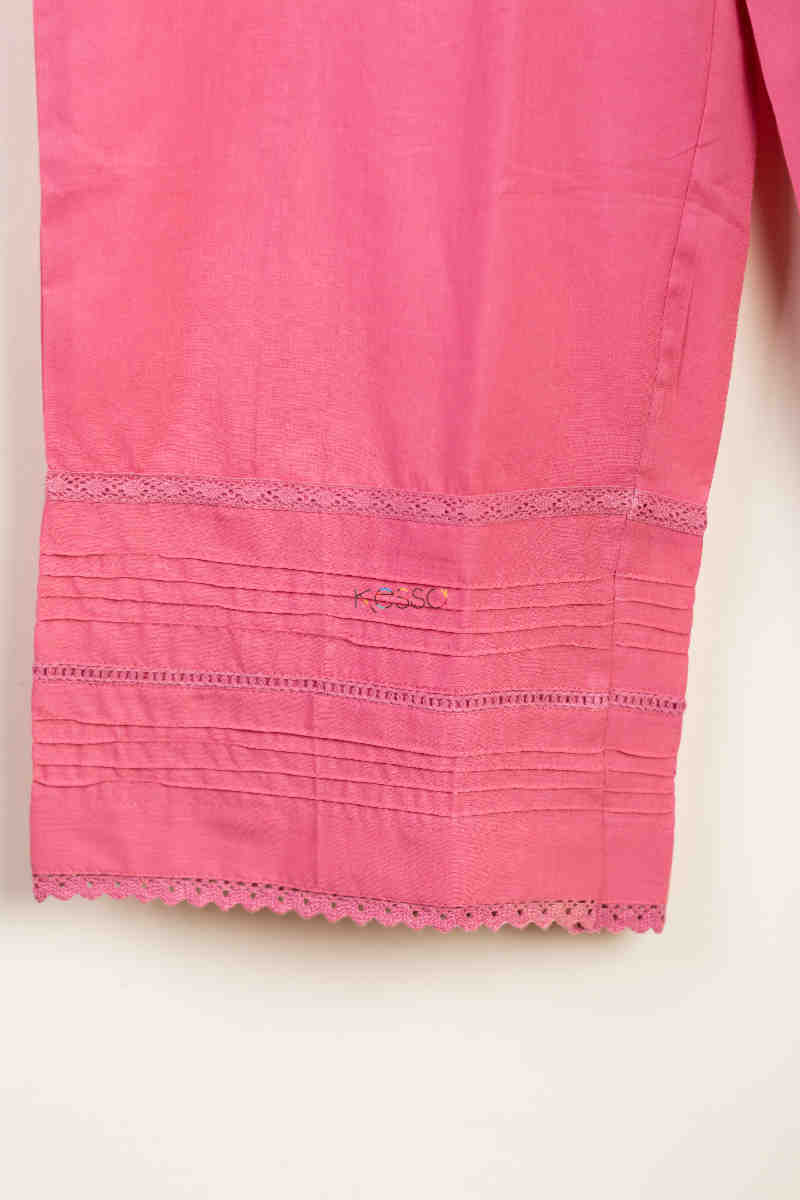 Image for Kusvaa Sap15 Siara Cotton Gotta Palazzo Pink Closeup