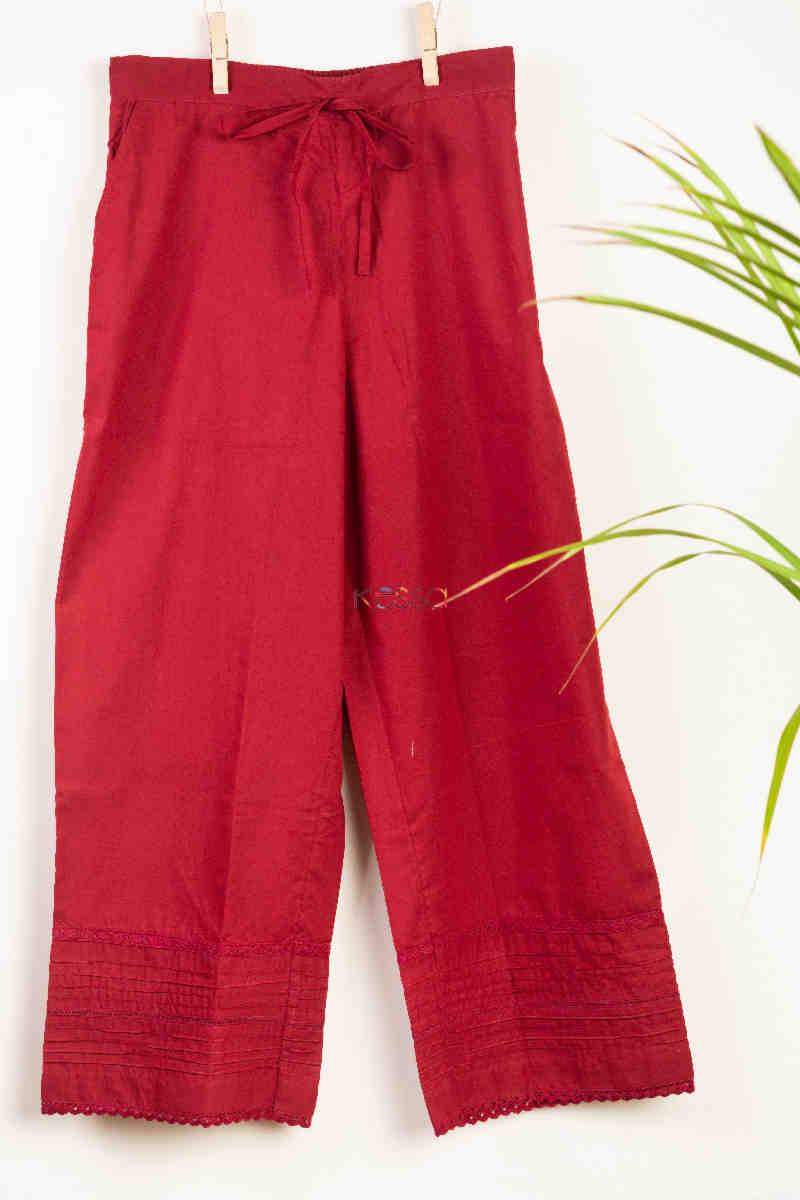 Image for Kusvaa Sap15 Siara Cotton Gotta Palazzo Red Featured