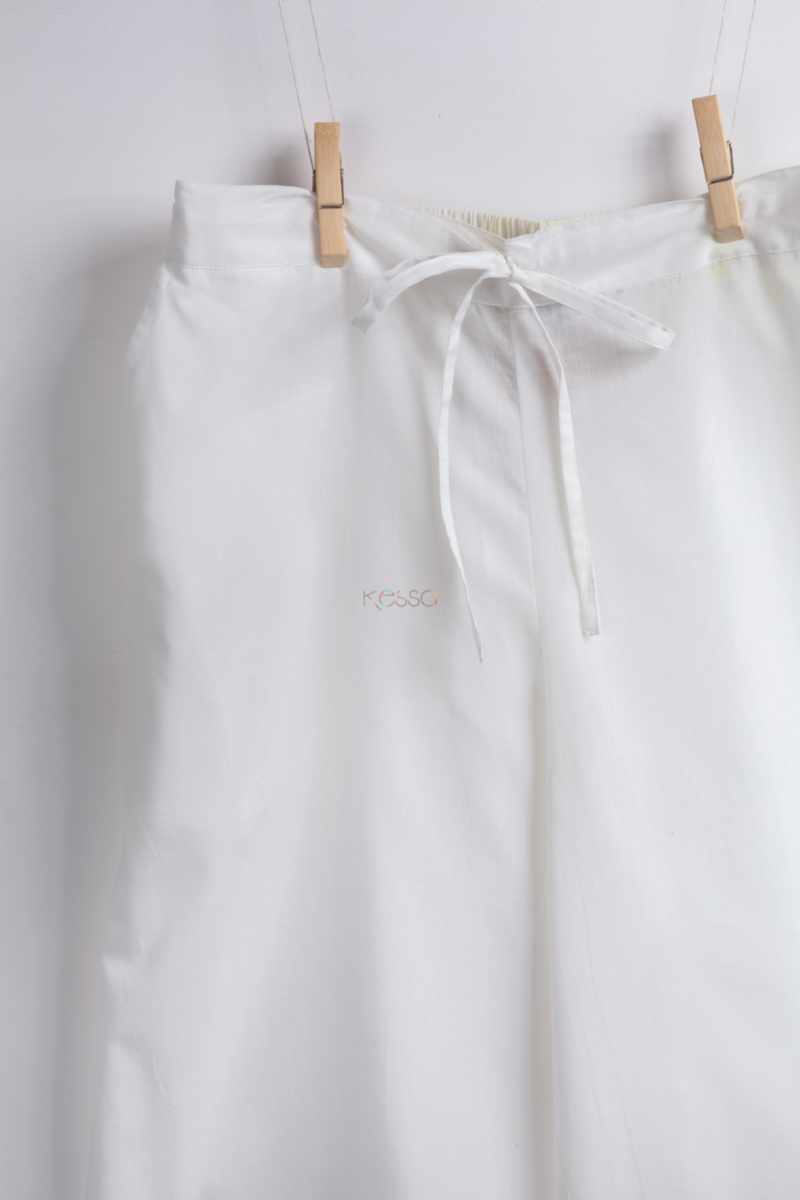 Image for Kusvaa Sap15 Siara Cotton Gotta Palazzo White Front