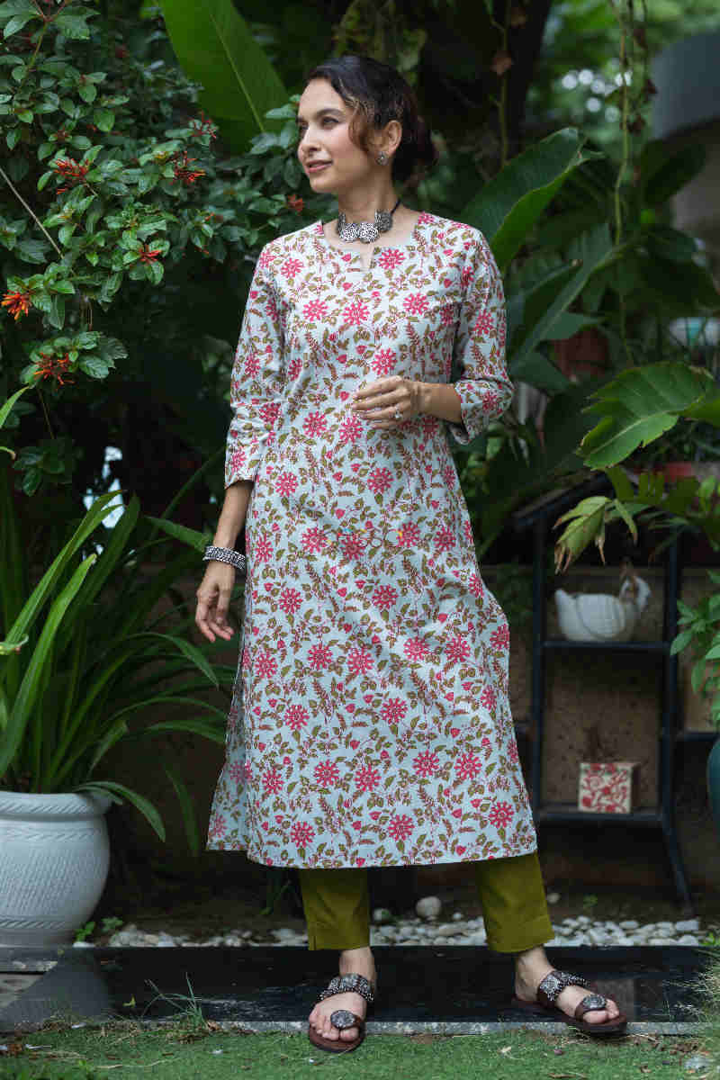 Image for Kusvaa Taf83 Charita Cotton Straight Kurta Featured