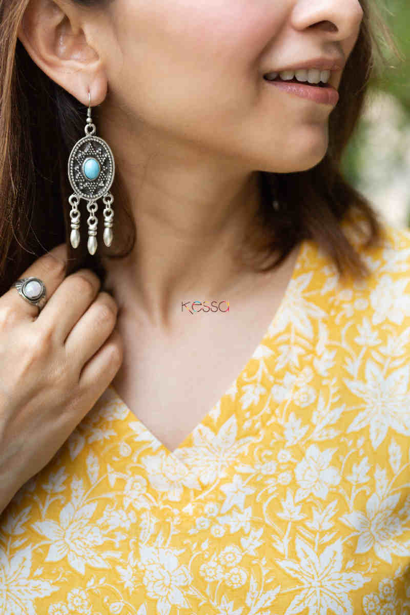 Image for Kusvaa Taf84 Azha Regular Wear Cotton Kurta Neck
