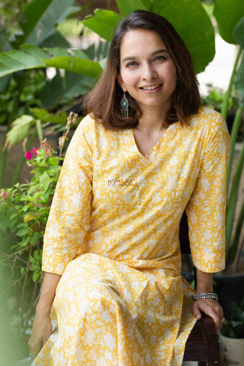 Image for Kusvaa Taf84 Azha Regular Wear Cotton Kurta Sitting