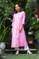 Image for Kusvaa Ws871 Sarisha A Line Gulabi Kurta Look