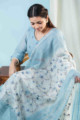 Image for Kusvaa Ws876 Braahmi Linen Kurta With Dupatta Sitting