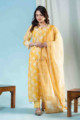 Image for Kusvaa Ws882 Namasya Chanderi Kurta Dupatta Set Front